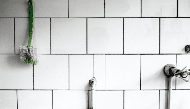 Cleaning supplies to demonstrate how to sell a fixer upper house fast.