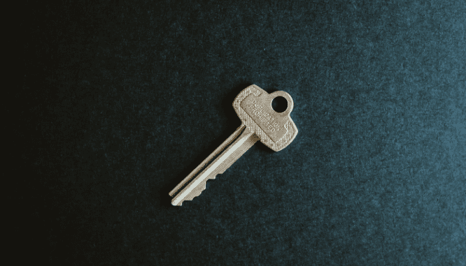 A key used by a real estate agent.