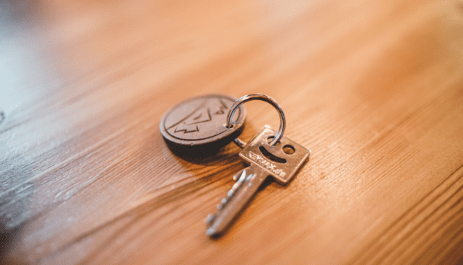 Keys used after purchasing a home with a mortgage.