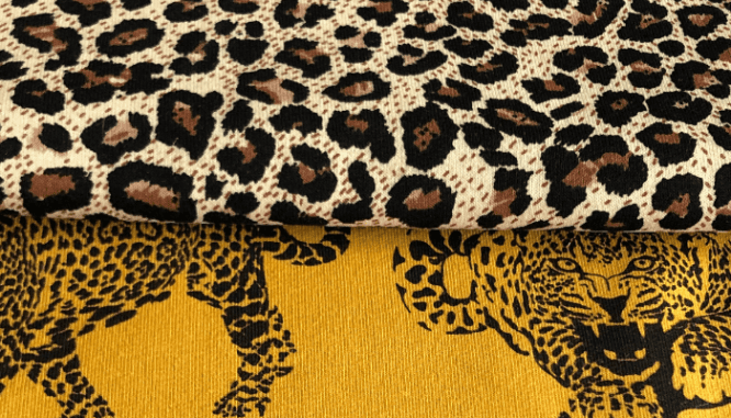 Leopard print that fits the tropical modern decor.