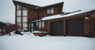 a house with garages that were built on it.