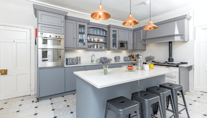 An upgraded kitchen with glass shaker cabinets may be worth the cost when selling a home.