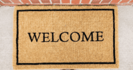 A welcome mat for guests at your housewarming party.