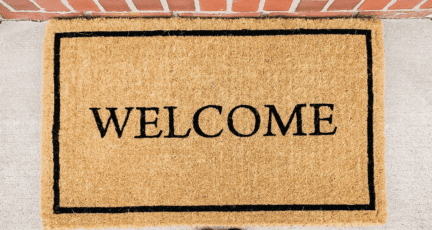 A welcome mat for guests at your housewarming party.