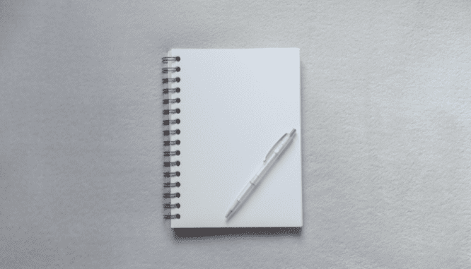 A notepad used for an inspection and an appraisal.