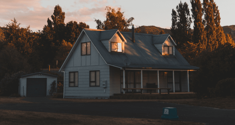 A house that is purchased using a real estate agent.