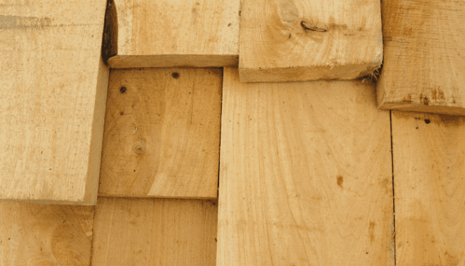 Lumber, which might be used to build a dogtrot house.