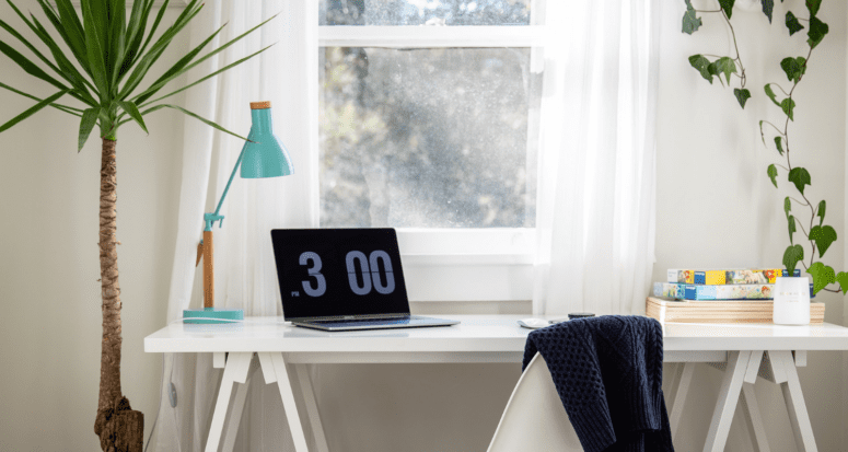 A computer with a clock you can use to time an offer acceptance on a house.