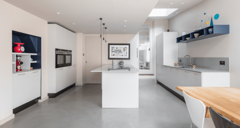 A kitchen in a home that's for sale.