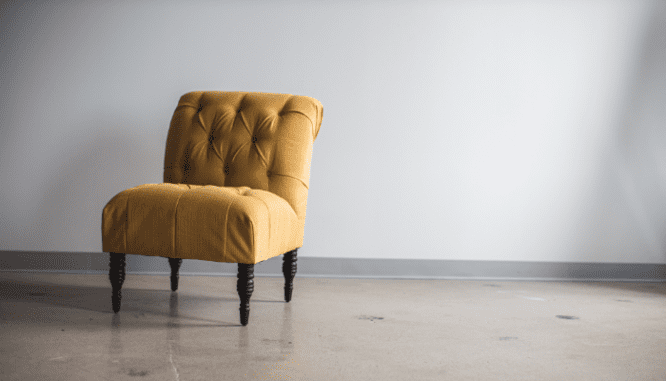 A chair, which might need to be priced when you sell your house.