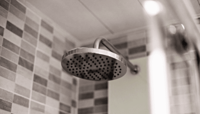 A showerhead, which can easily be changed to increase a homes value.