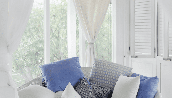 Window treatments in a house, which you may want to use to replace vertical blinds.