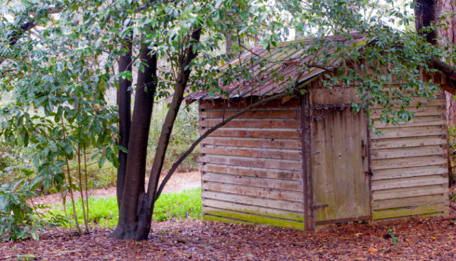 A shed that will be inspected during the final walkthrough.