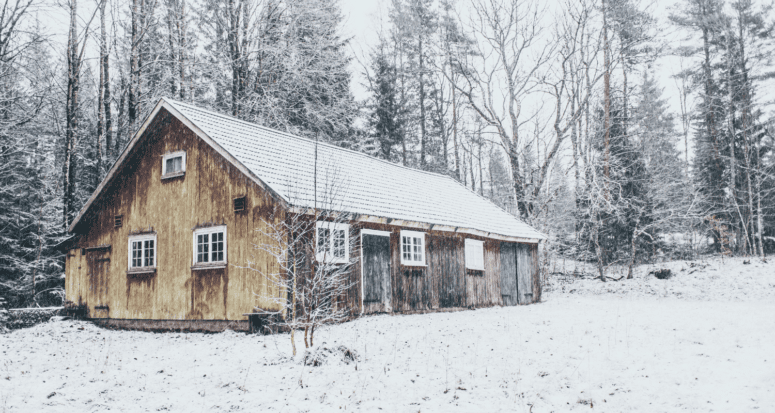 A house that is going through a foreclosure.