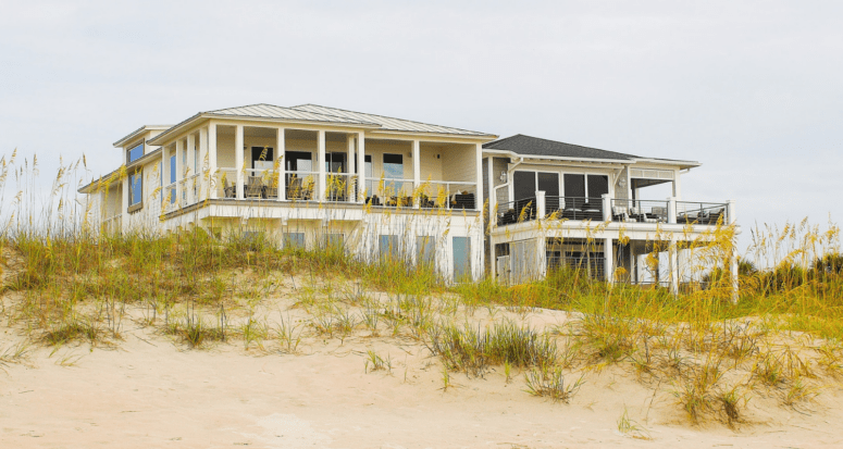 A beach house purchased by a first-time homebuyer who received a tax break.