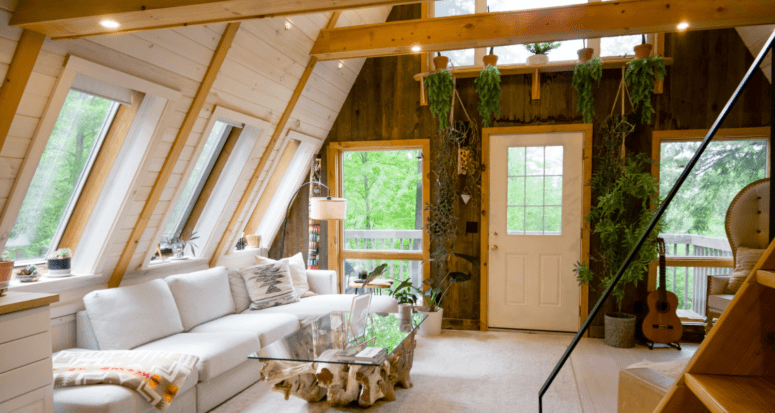 A living room that is included in the home's square footage.