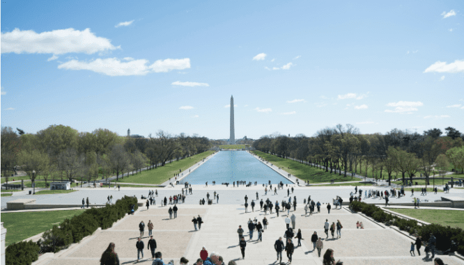 The National Mall near a house you can buy in Washington D.C.