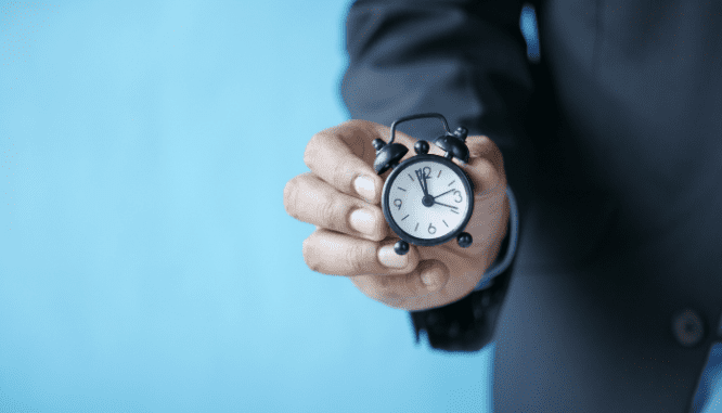 A clock used to time when to sell a house.