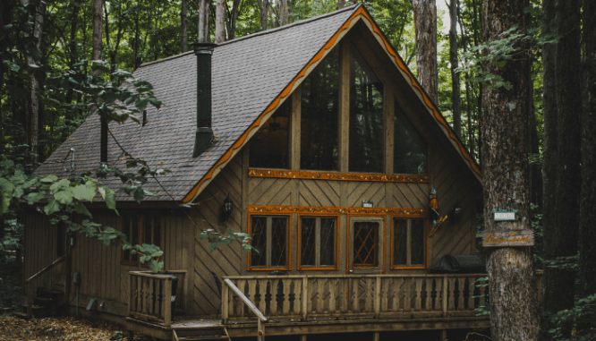 A house that has a septic tank.