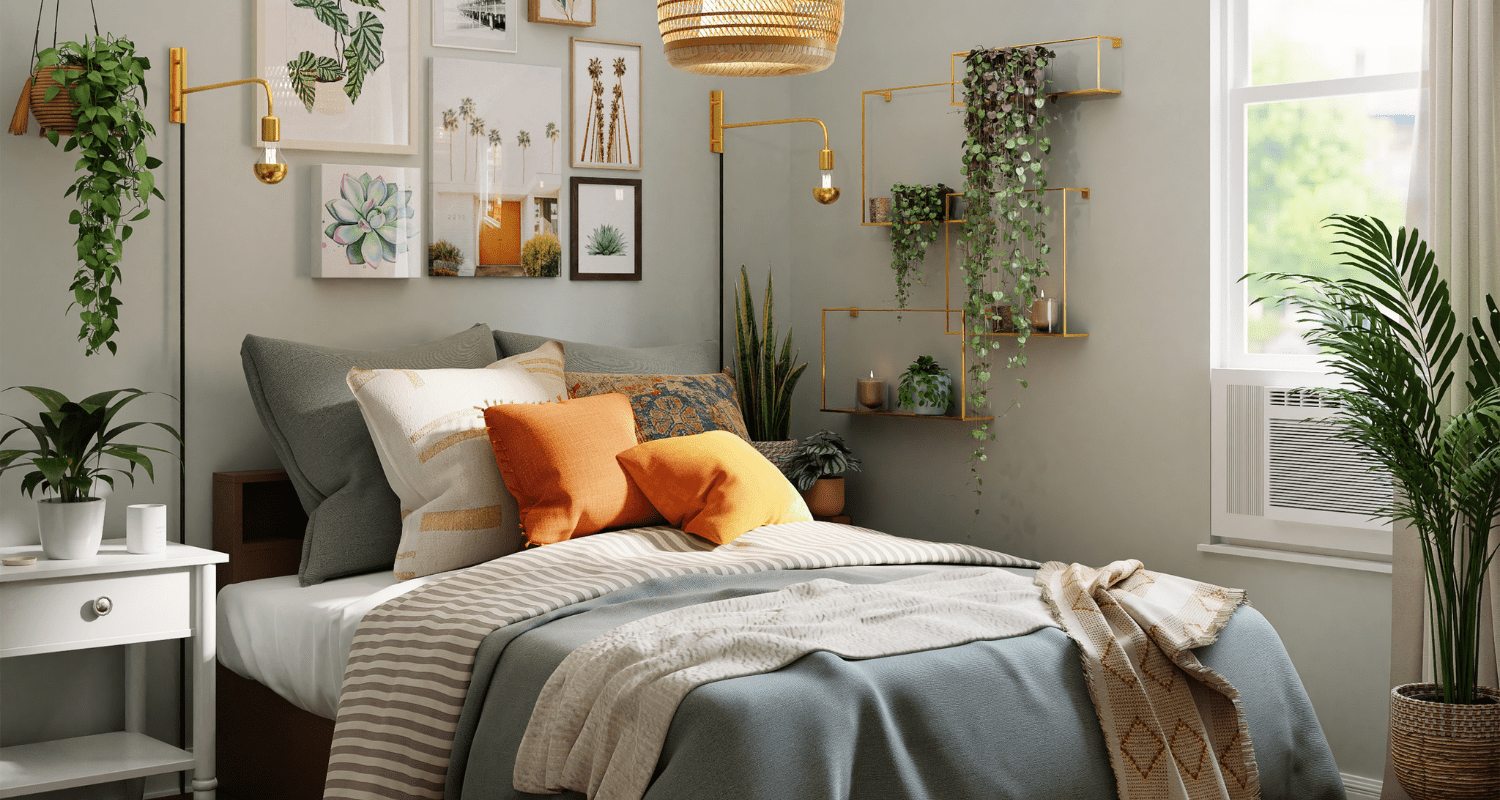 A bedroom which might be part of a 2 bedroom house you want to sell.