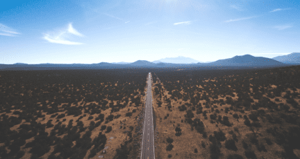 The highway into Flagstaff, where you might want to sell your house fast.