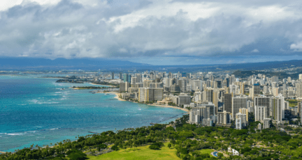 A view of Honolulu where houses sell fast.