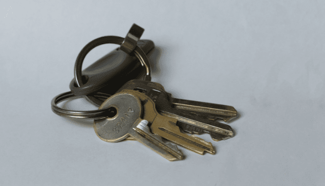 House keys belonging to a homeowner who lives in an undesirable location.