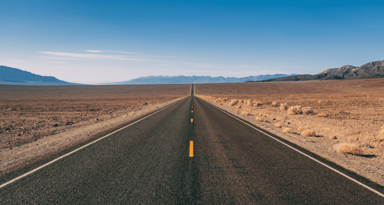 A highway used to move to a new house.