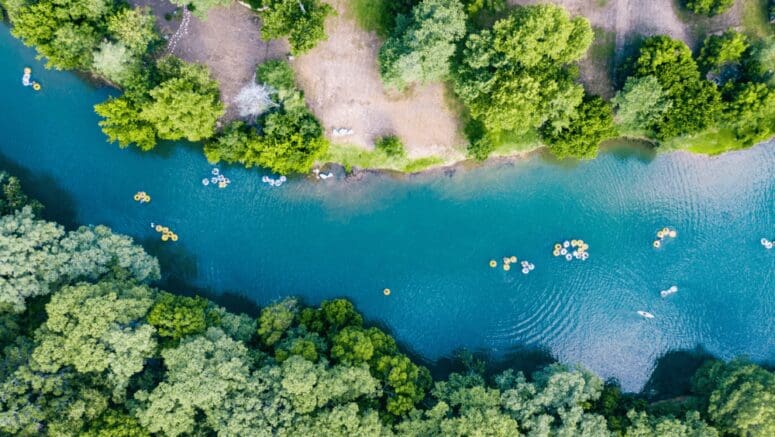 A river where you can tube near a house for sale in New Braunfels.