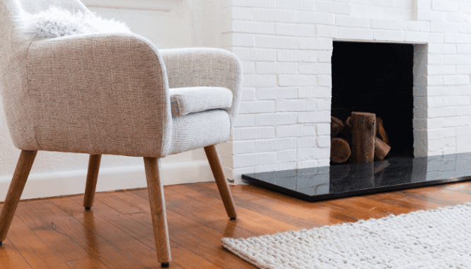 A house with a fireplace, which could affect the home appraisal.