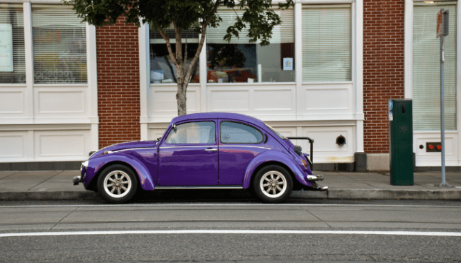 A car at an open house.