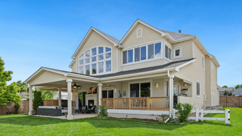 An image of a house being prepped for sale.