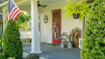 front porch of a home during the best time to sell a house in texas