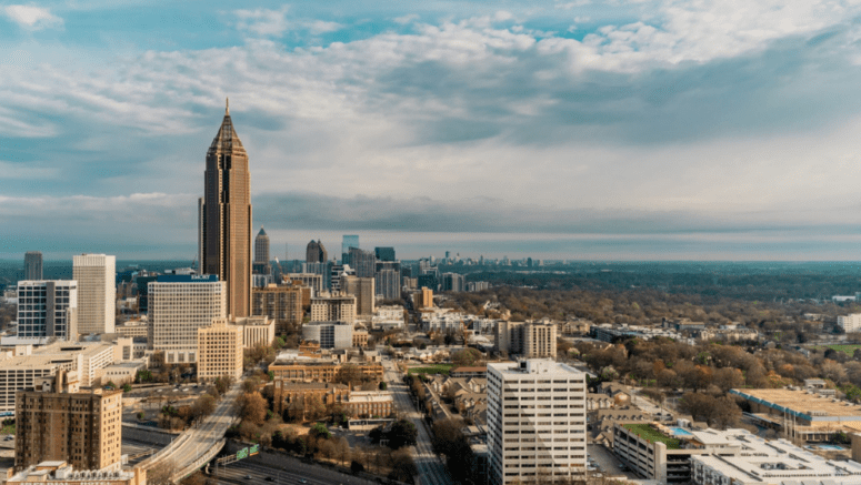 A view of Atlanta, GA where houses can sell at the best time.