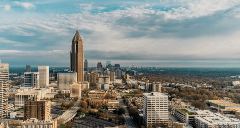 A view of Atlanta, GA where houses can sell at the best time.