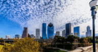 The Houston, Texas skyline during the best time sell a house