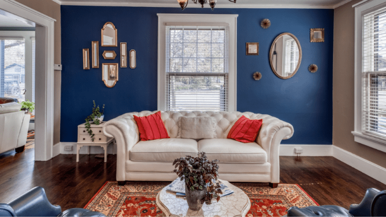 A living room that a buyer paid earnest money towards.