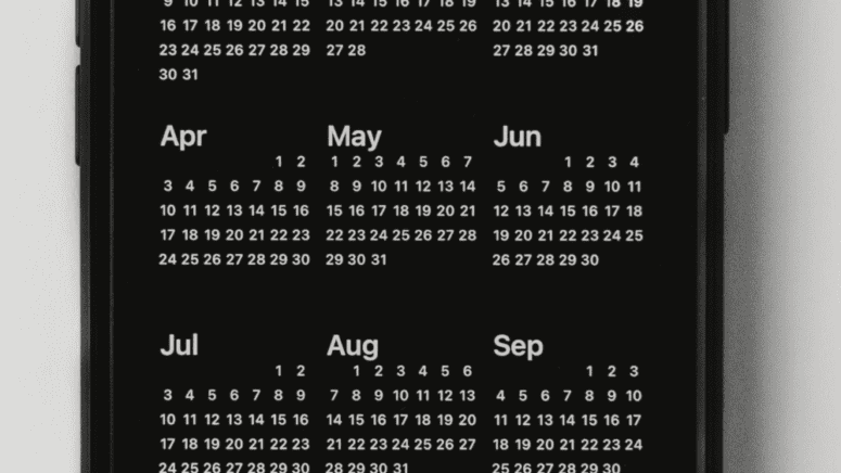 A calendar to indicate how long it might take to get preapproved for a mortgage.