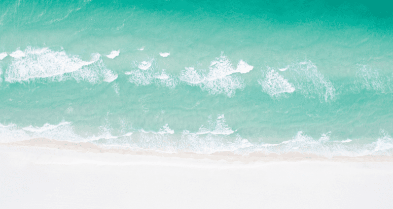 An ocean near a house for sale in Florida.