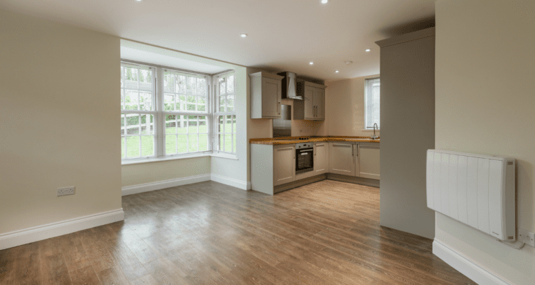 An empty house where an agent will use real estate safety tips.