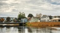 a river and neighborhood in connecticut where a house is selling as is