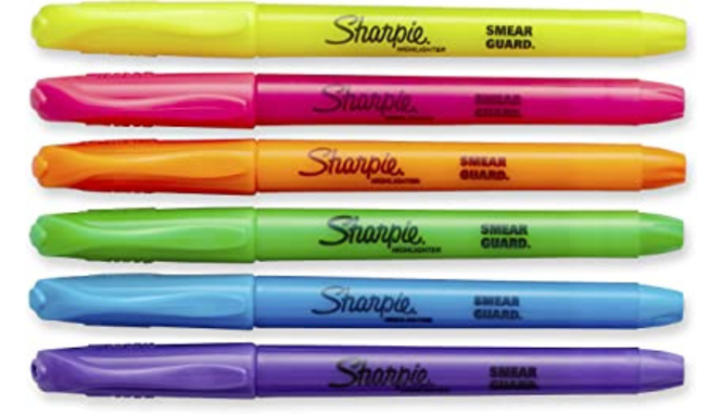 home office supplies such as sharpies