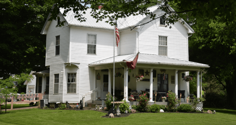 Where should you start when buying a home like this white two-story farmhouse.