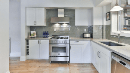 A kitchen that has been remodeled.