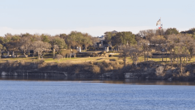 A nice lakeside park in Round Rock, TX where we buy houses companies buy a lot of homes.