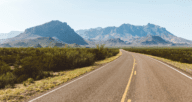 A winding highway through mountains in Texas where there area many of the cheapest places to buy a house.