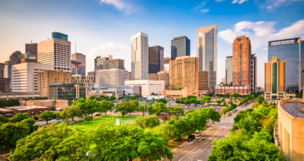 A downtown area of Houston Texas where you may wish to sell your home.