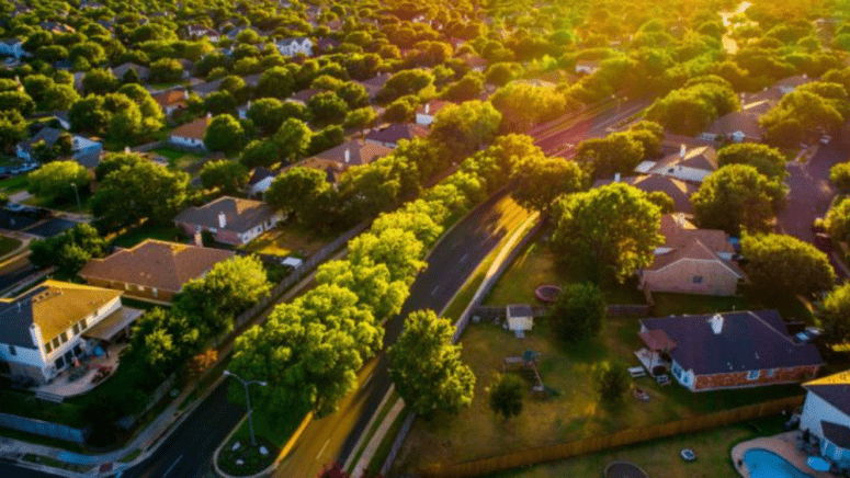 A view of a couple neighborhoods where agents compare house prices.