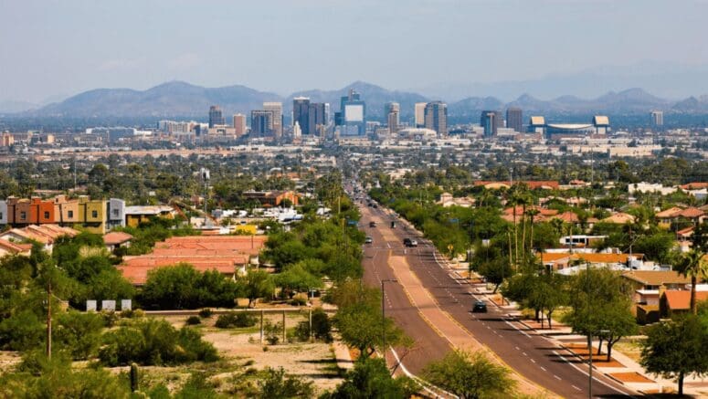 A view of a city in Arizona where you can get a home appraisal for a cost.