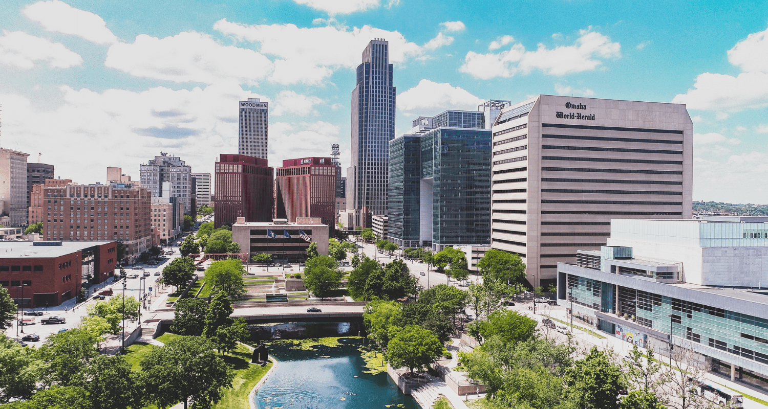 A cityscape in Nebraska, where homebuyers want to know how much closing costs will be.